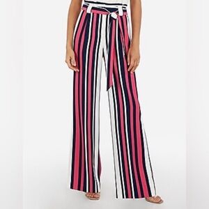 EXPRESS Barbie pink and striped belted dress pants. XXS.